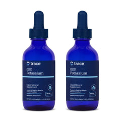 Trace Minerals Ionic Potassium bottle pour demonstrates easy absorption.
