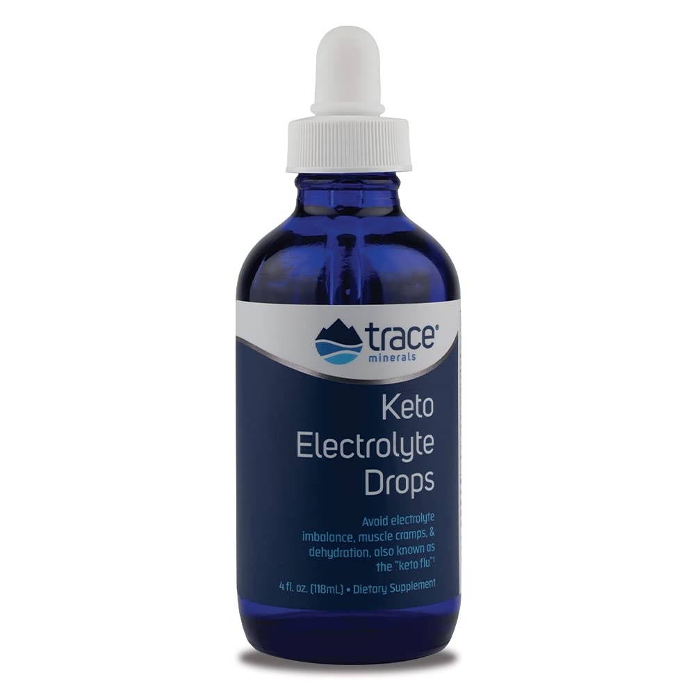 Trace Minerals Keto Electrolyte Drops bottle pour for on-the-go hydration
