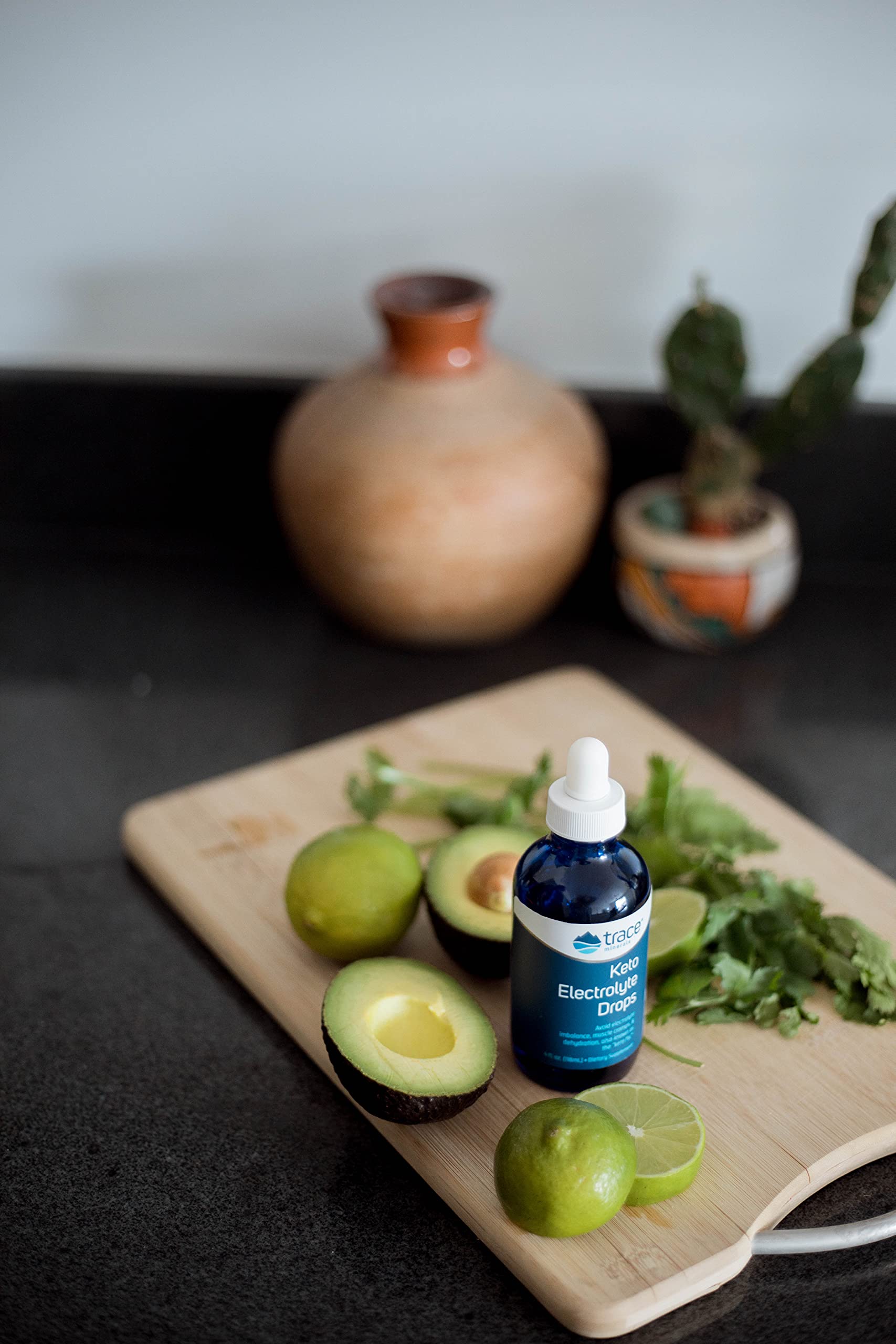 Trace Minerals Keto Electrolyte Drops glass serve after workout