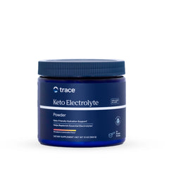 Trace Minerals Keto Electrolyte Powder bottle for keto hydration during workouts.