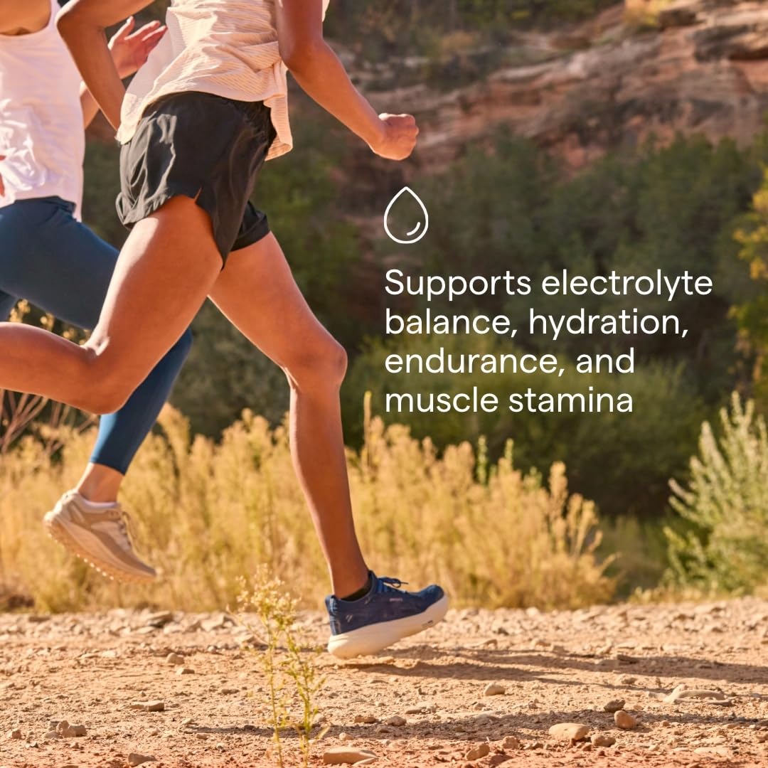 Close-up of Trace Minerals Keto Electrolyte Tablets highlighting vegan, gluten-free formulation for athletes.