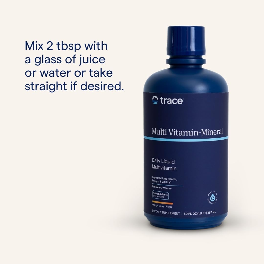 Trace Minerals Liquid Multi gluten-free seal emphasizing allergen-conscious formulation