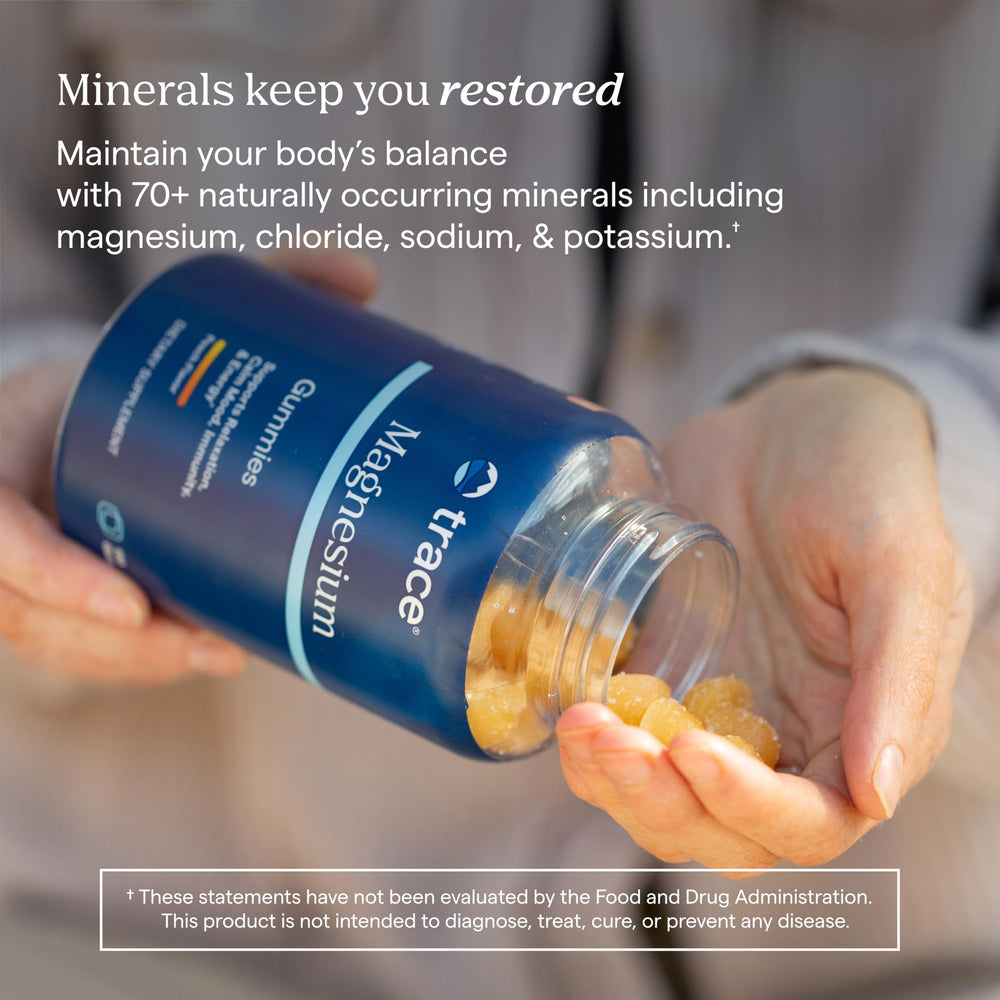 Trace Minerals Magnesium Gummies USA harvest icon signaling sustainable sourcing