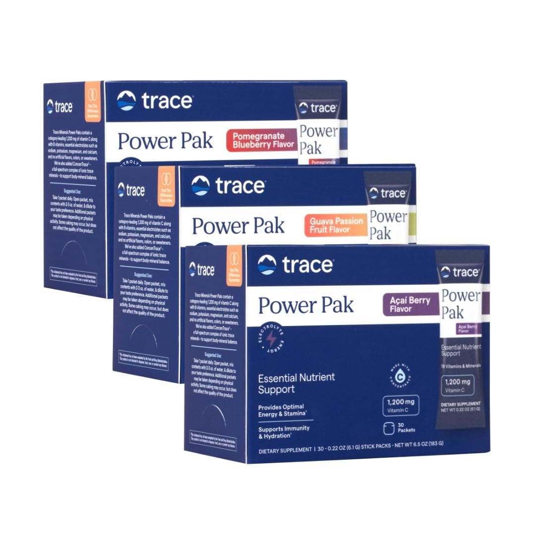 Trace Minerals Power Pak acai berry packet ready for daily immune support and hydration