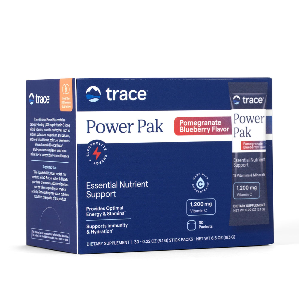 Trace Minerals Power Pak canister holds the full mineral blend for daily use.