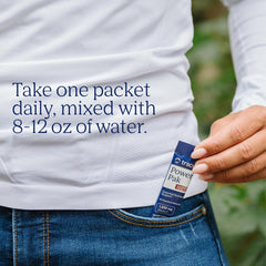 Trace Minerals Power Pak cranberry prepared drink in a glass for daily minerals.