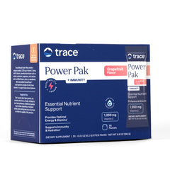 Trace Minerals Power Pak grapefruit flavor packets front view for convenient daily vitamin and mineral support