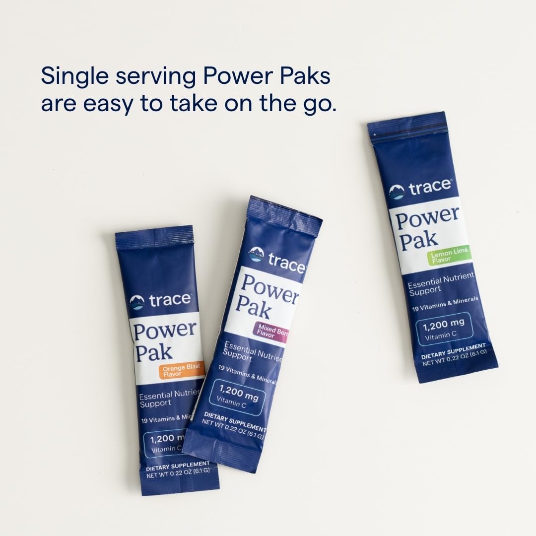 Trace Minerals Power Pak Hydration Electrolyte packet ideal for workouts.
