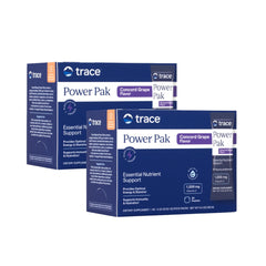 Trace Minerals Power Pak packet label highlights 70+ minerals for daily nutrition