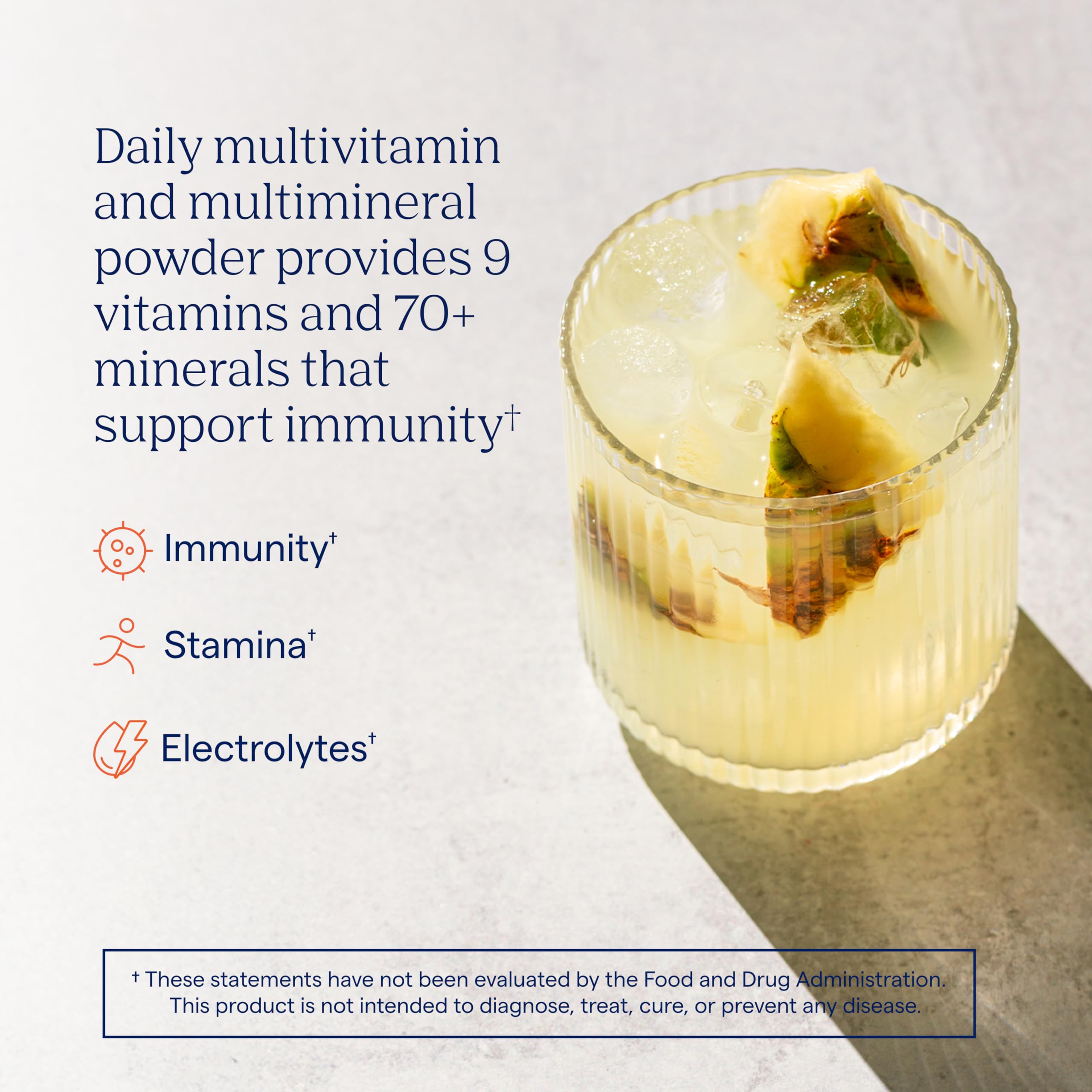 Trace Minerals Power Pak pineapple coconut flavor bottle highlighting refreshing hydration.