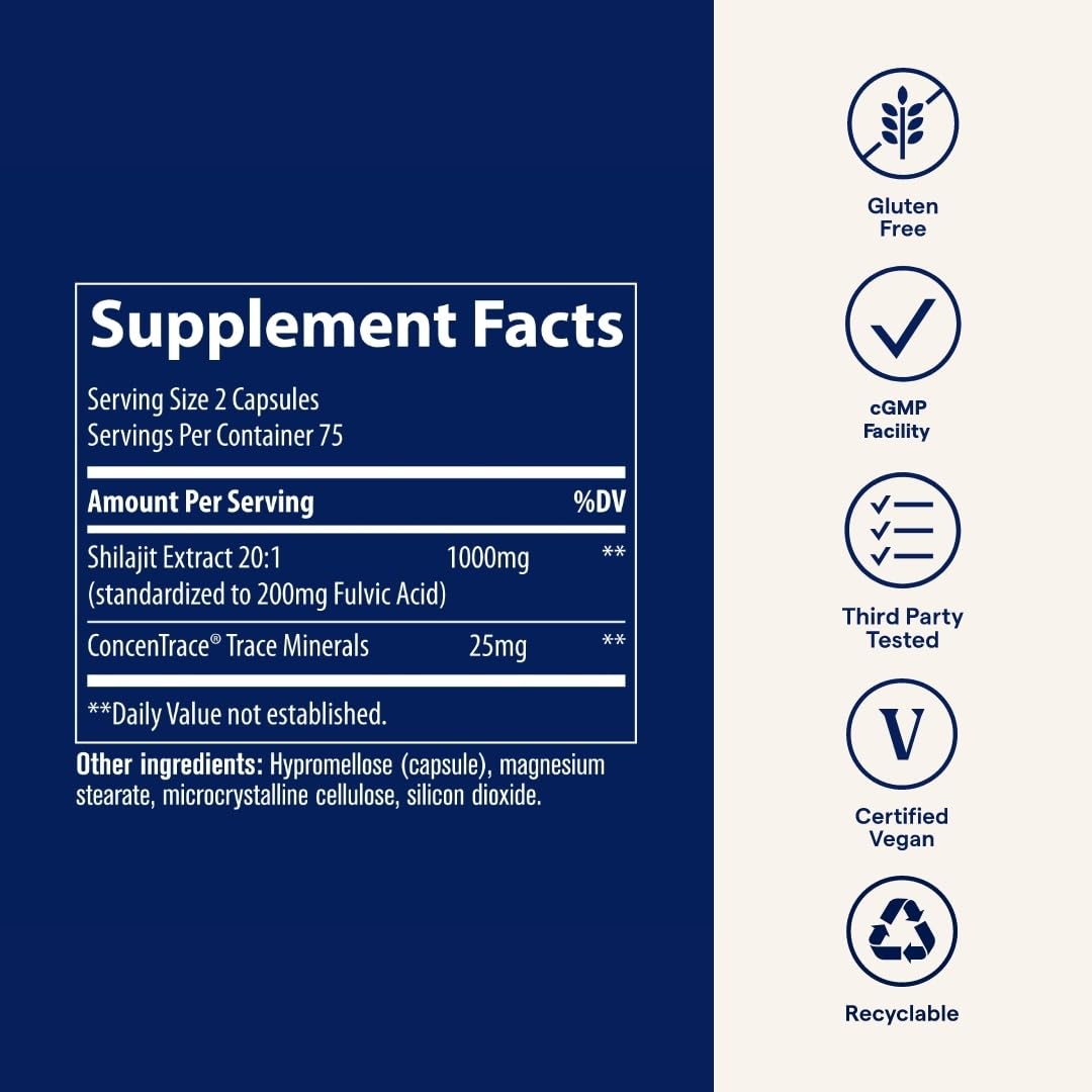 Trace Minerals Shilajit Capsules in hand for a simple daily routine