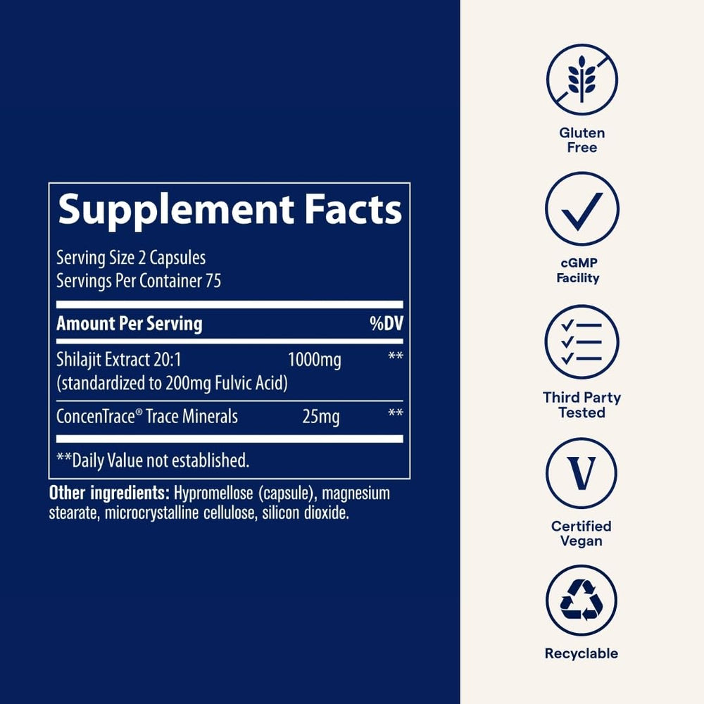 Trace Minerals Shilajit Capsules in hand for a simple daily routine