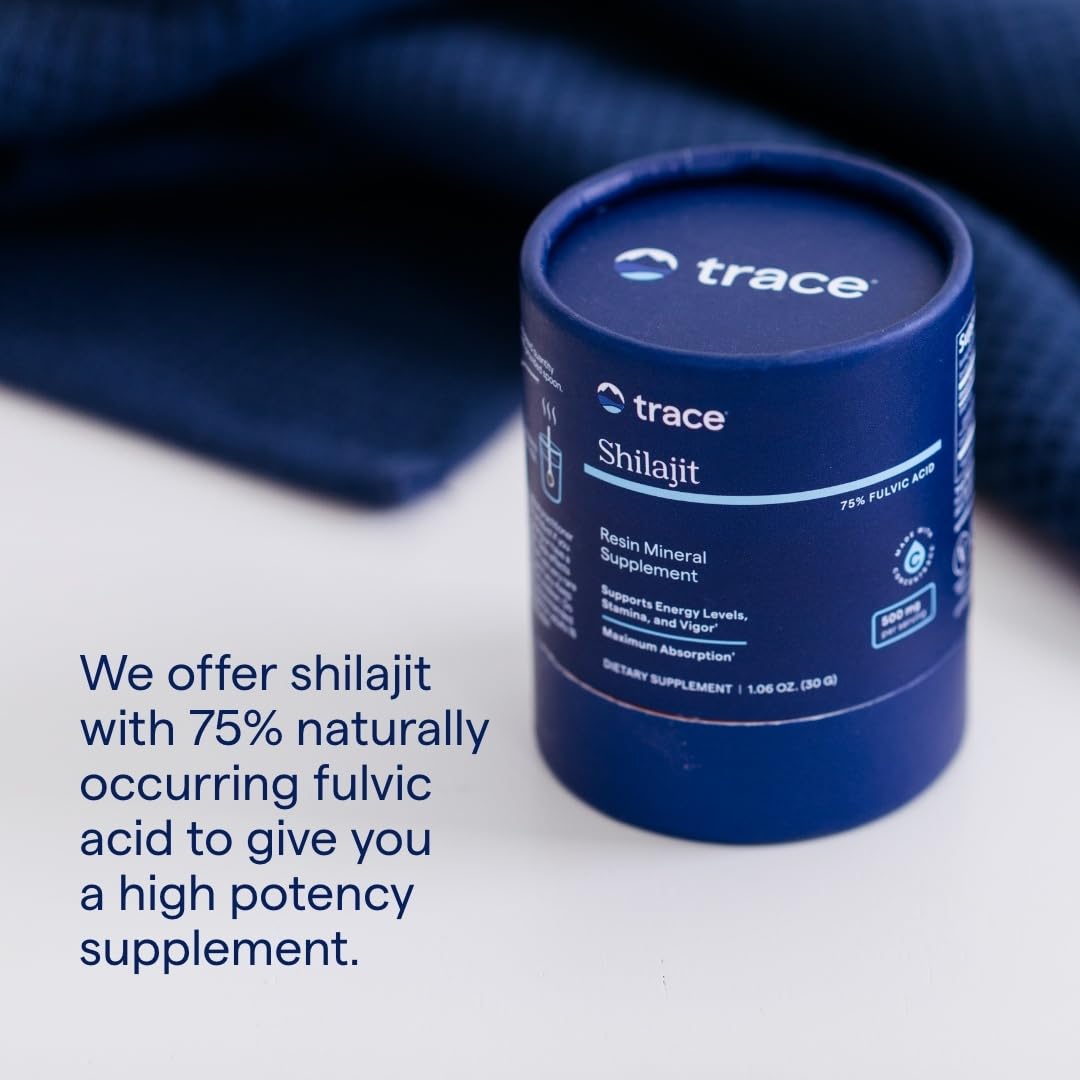 Trace Minerals Shilajit Resin daily use highlights a convenient routine for sustained stamina.