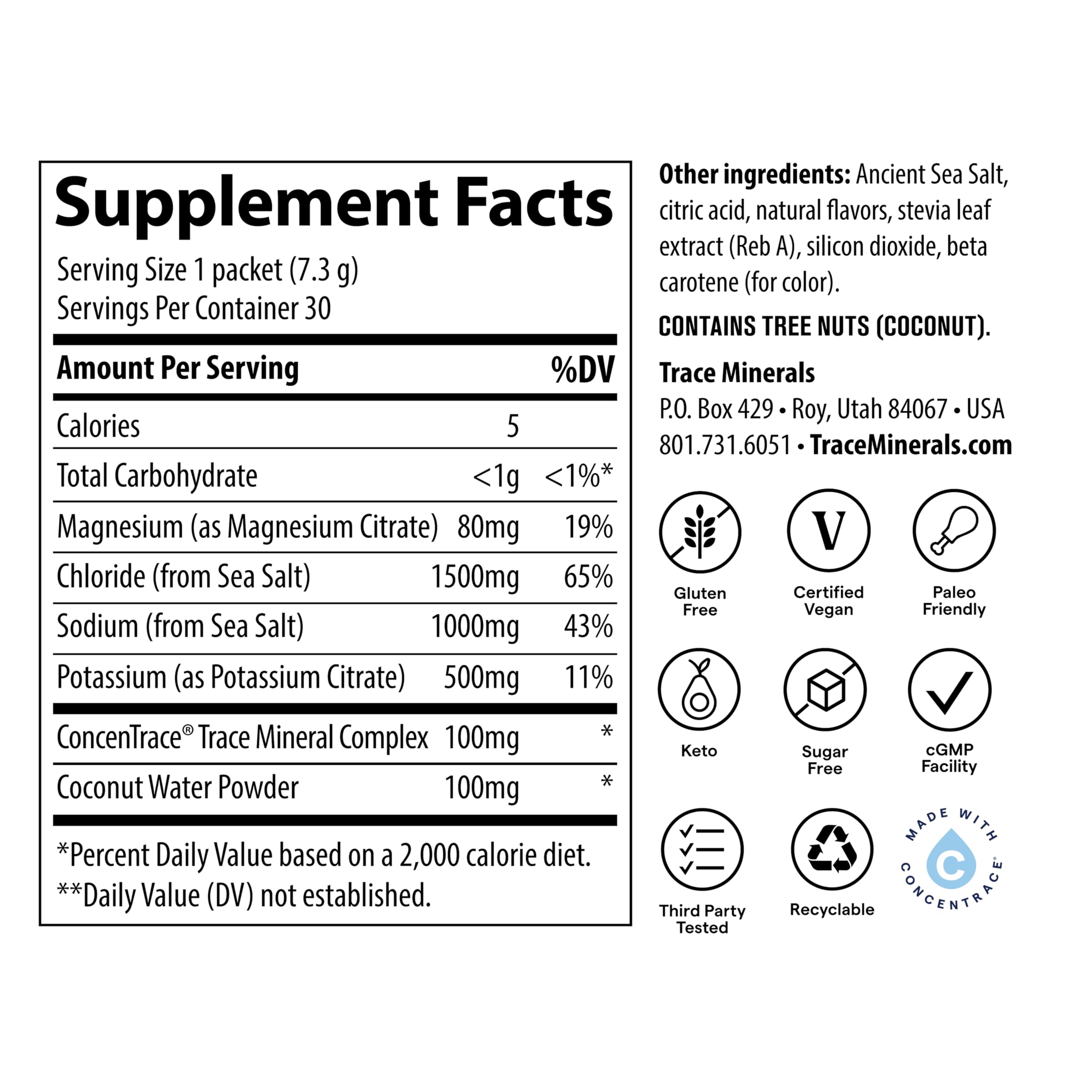 Trace Minerals ZeroLyte full-spectrum minerals offering comprehensive trace minerals.