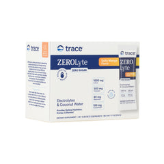 Trace Minerals ZeroLyte salty mango packet for on-the-go hydration and flavor.