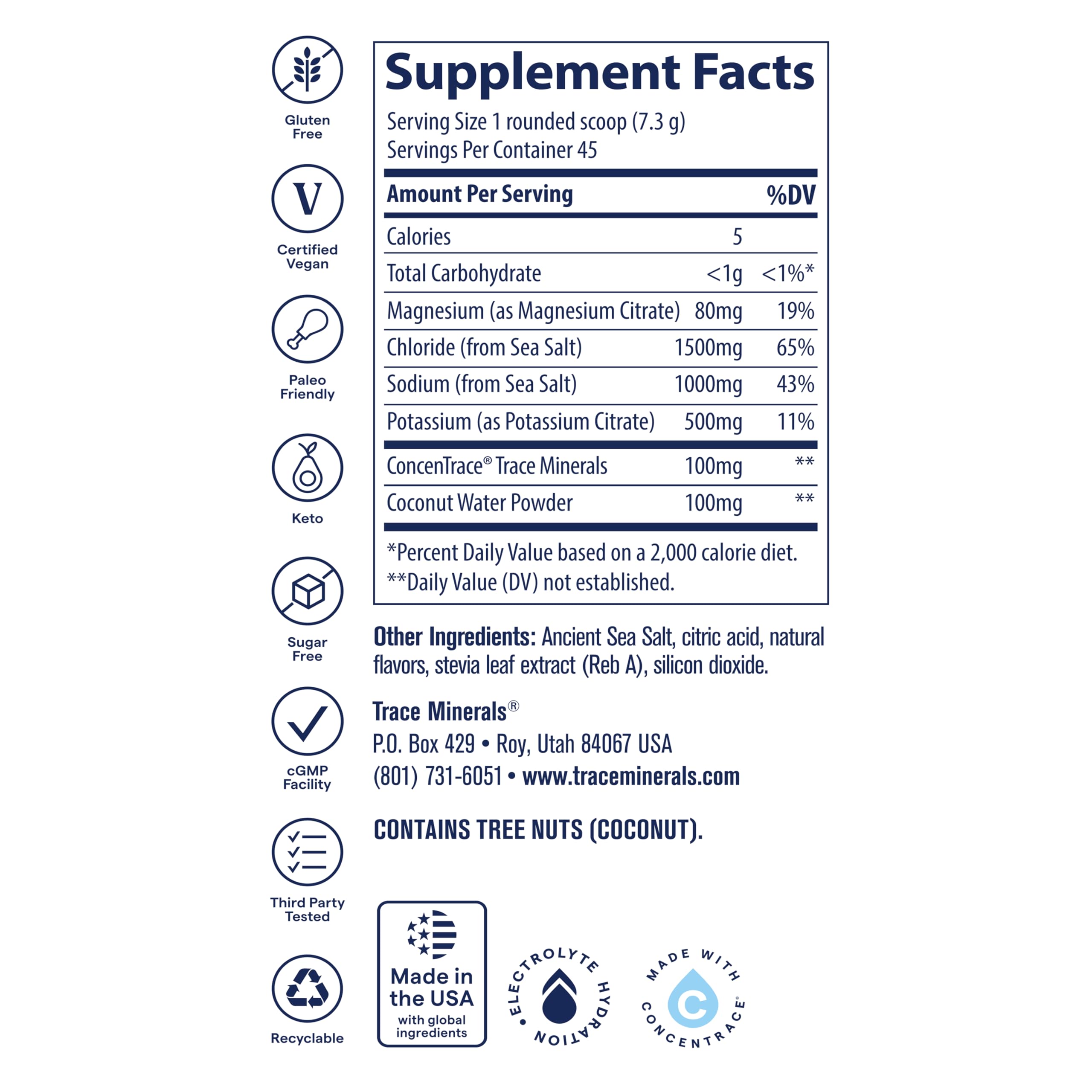 trace minerals zerolyte salty watermelon tub for daily electrolyte balance at home