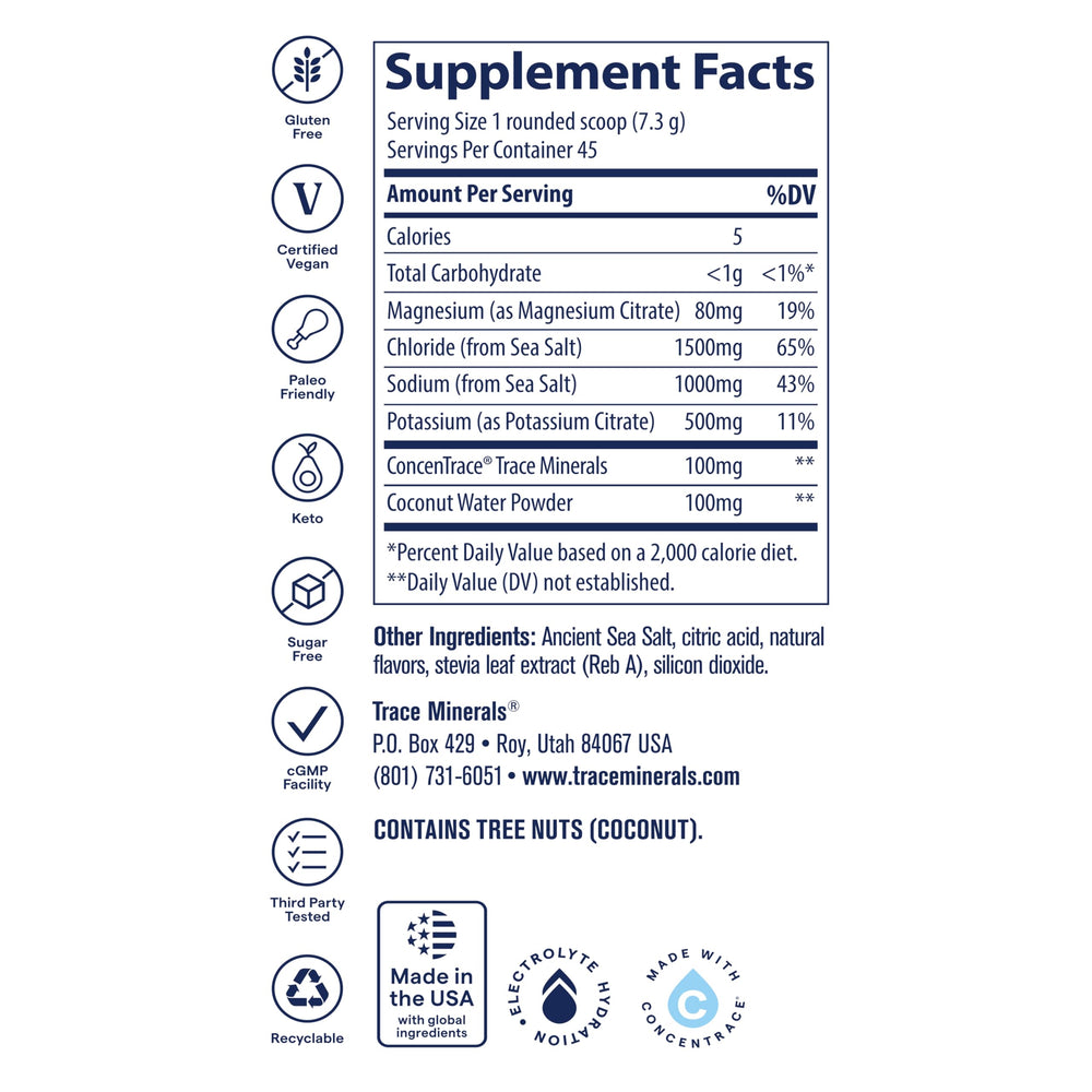 trace minerals zerolyte salty watermelon tub for daily electrolyte balance at home