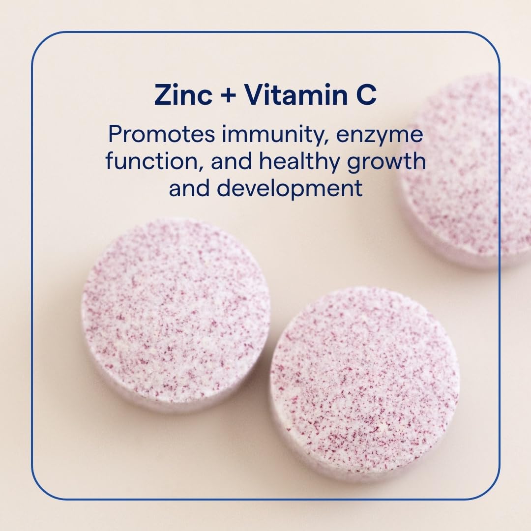 Close-up of Trace Minerals zinc + vitamin C wafers showing chewy texture