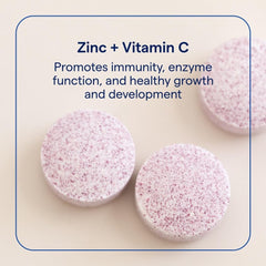 Close-up of Trace Minerals zinc + vitamin C wafers showing chewy texture