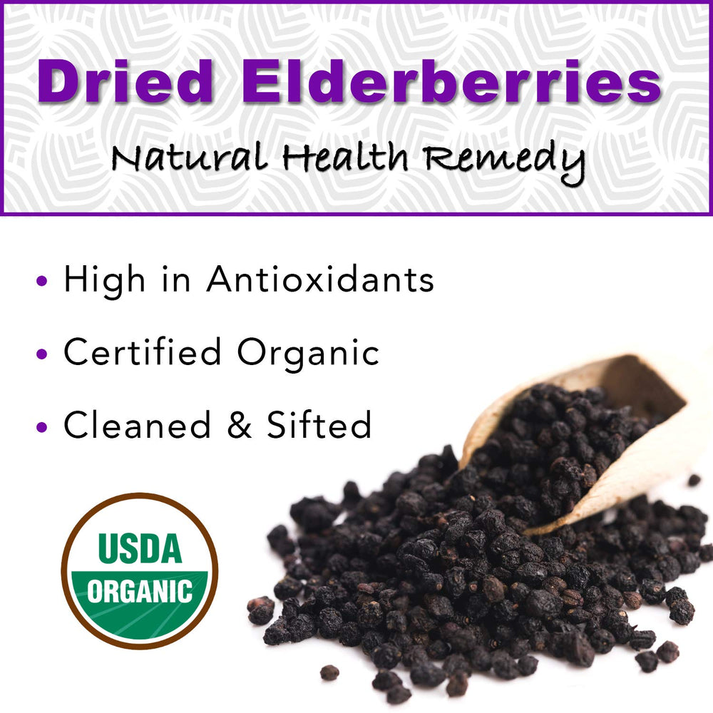 TradeKing elderberry tea ready to steep with aromatic sweet-tart notes