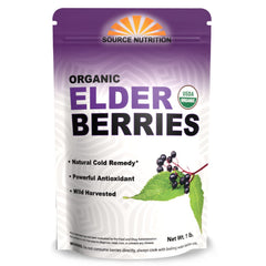 TradeKing USDA Organic Dried Elderberries in a resealable bag for versatile tea and syrup making