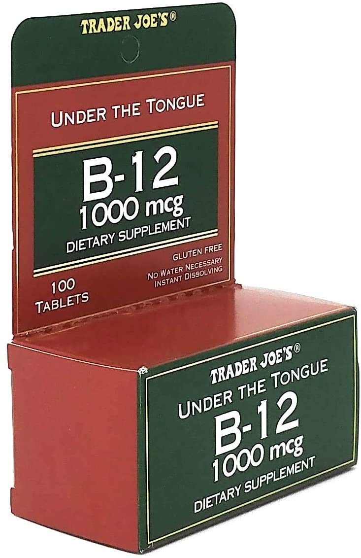 Trader Joe's packaging shows compact on-the-go B-12 solution