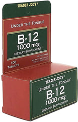 Trader Joe's packaging shows compact on-the-go B-12 solution