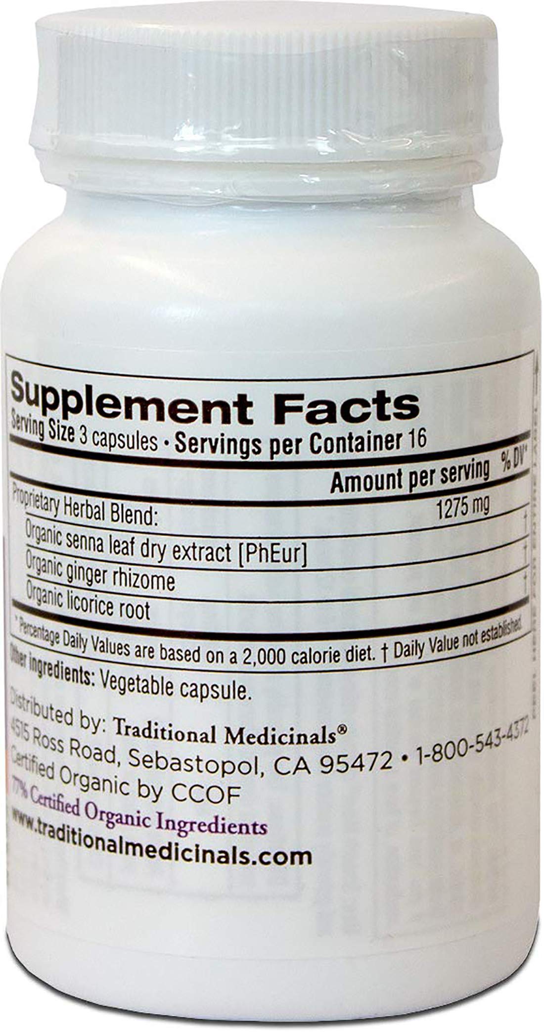Label emphasizes organic ingredients and plant-based formulation.