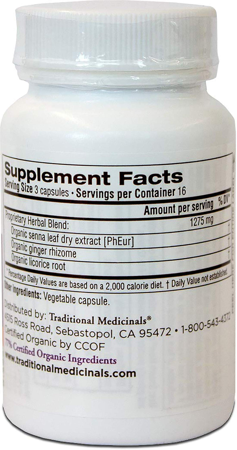 Label emphasizes organic ingredients and plant-based formulation.