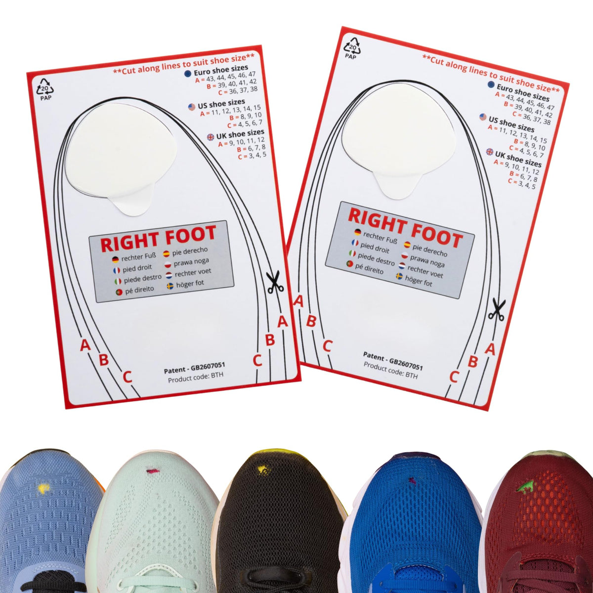 Trainer Armour Big Toe Hole Preventer patches reinforce toe area for running shoes