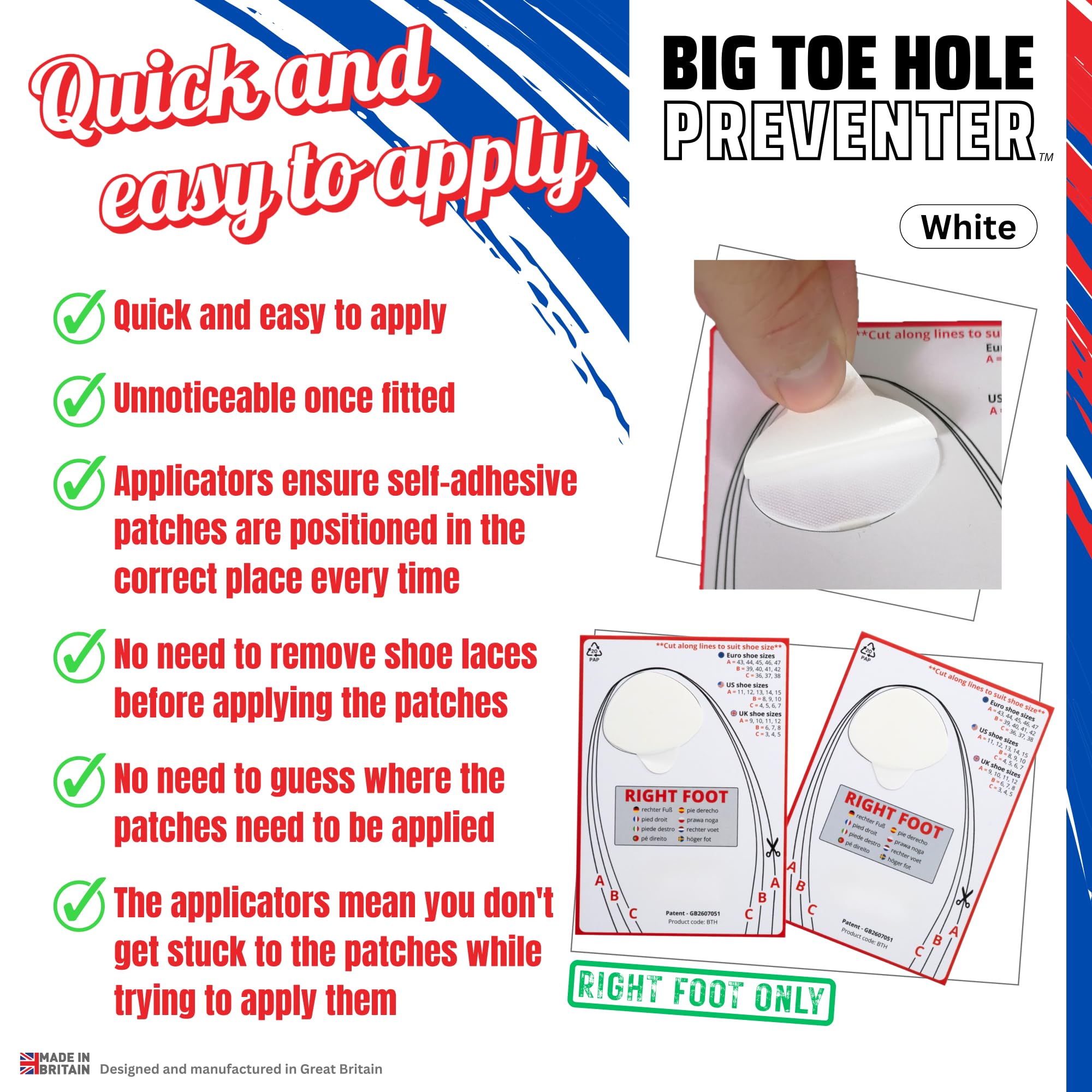 Trainer Armour patch reinforced toebox shielding shoe mesh and preventing toe wear