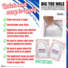 Trainer Armour patch reinforced toebox shielding shoe mesh and preventing toe wear