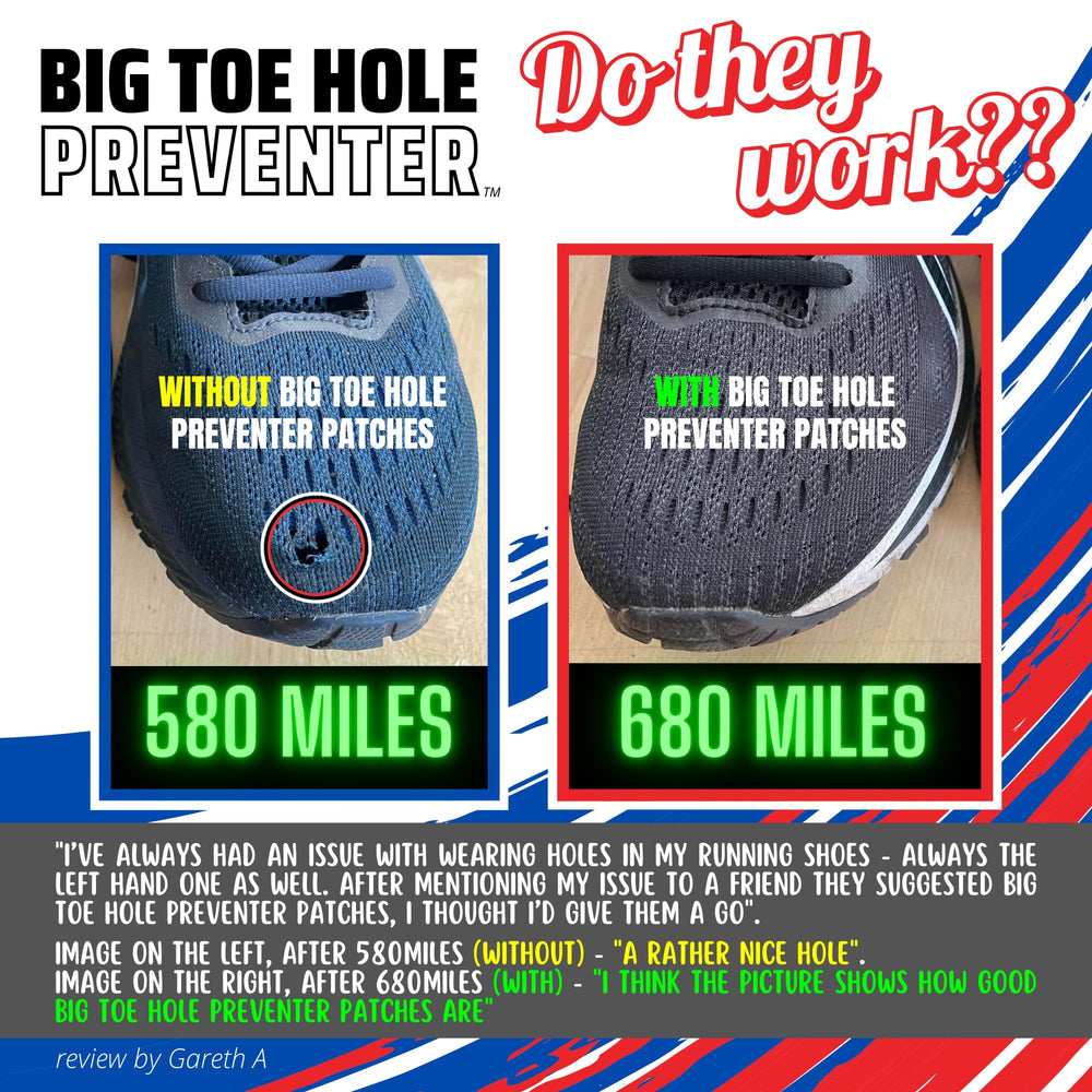 Trainer Armour ultra-thin, durable patch guards fabric sneakers from toe area wear