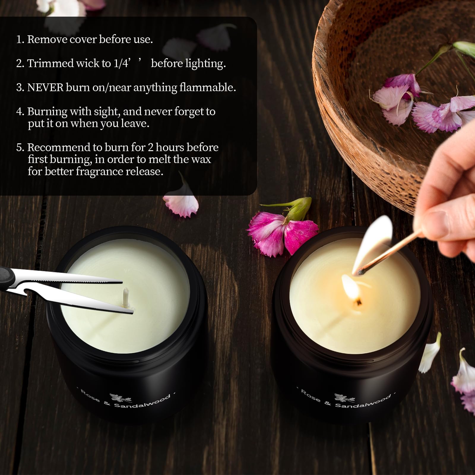 7.6oz TranquilBliss soy wax candle burns long.
