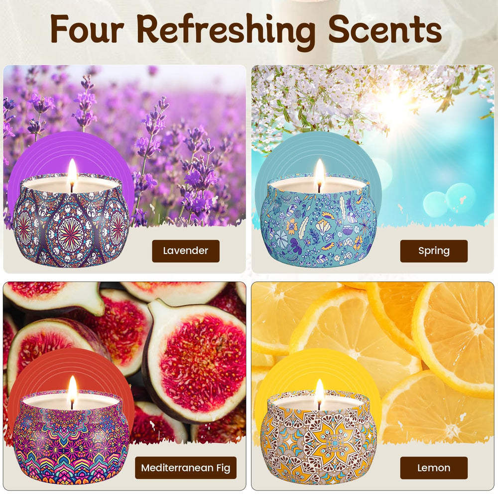 TranquilBliss candle set side view showing elegant reusable jars for decor