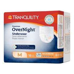 TRANQUILITY overnight underwear front view demonstrates breathable comfort for all-night wear