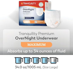 TRANQUILITY overnight underwear side profile highlights flexible fit for movement