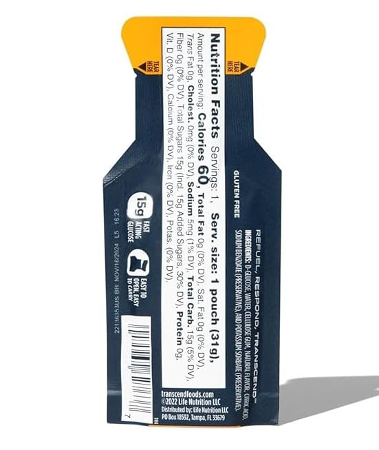 Transcend gel pours show syrup like texture for easy consumption