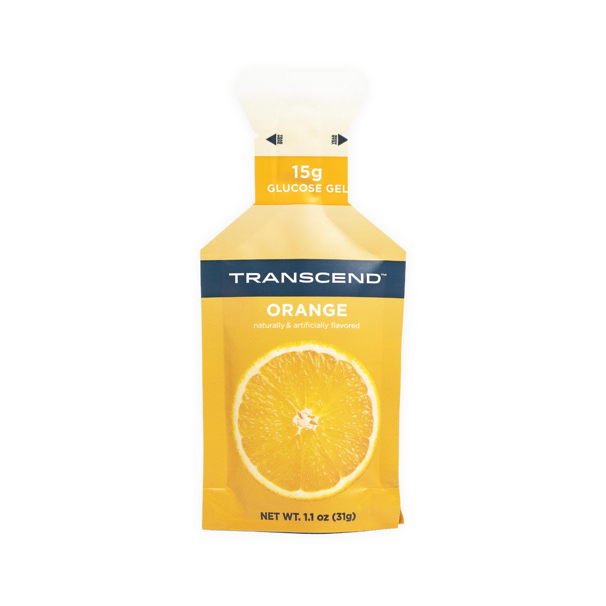 Transcend orange gel 10-pack for on-the-go fueling during workouts.