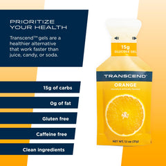 Transcend orange gel texture and portability for workouts.