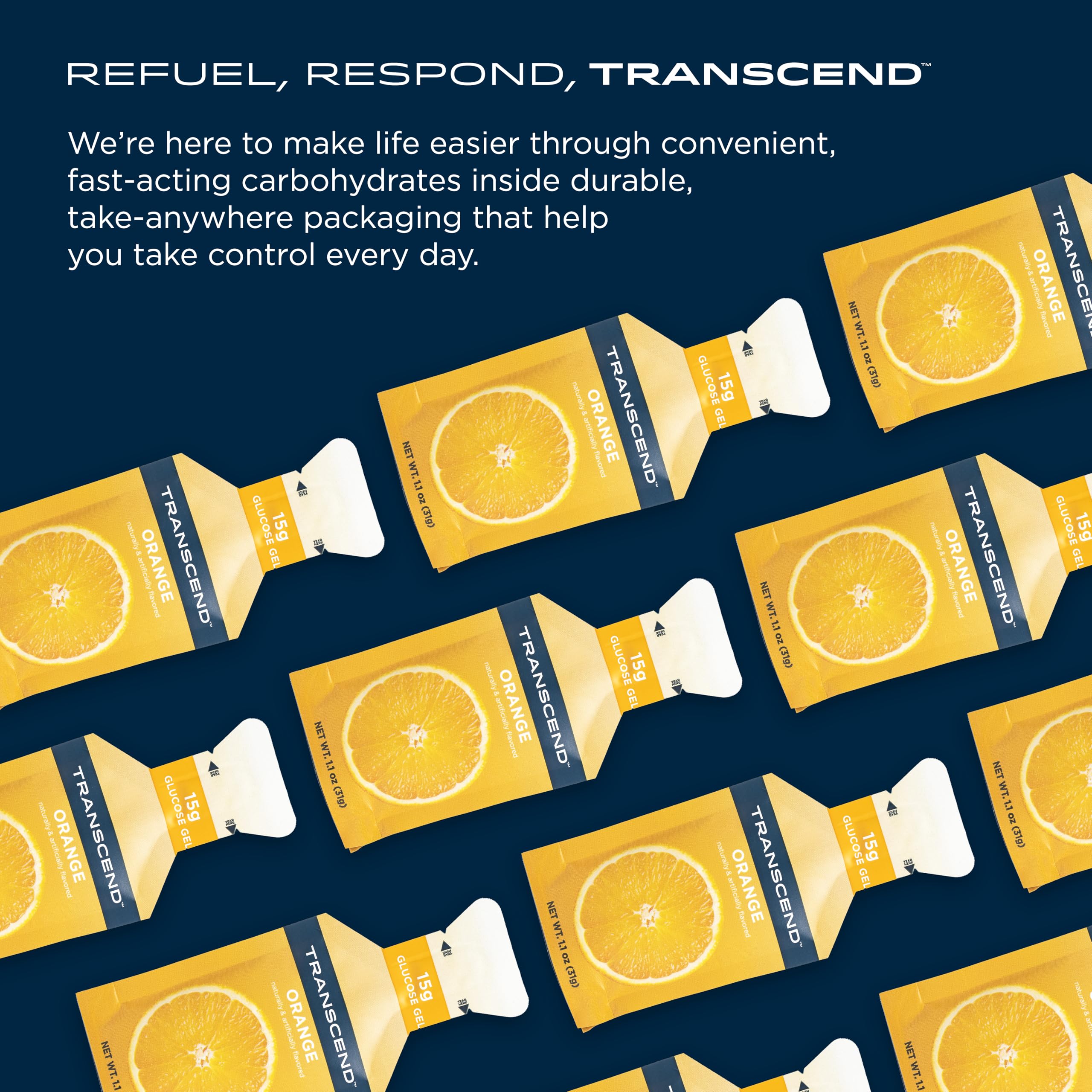 Transcend orange gel usage during endurance activity.