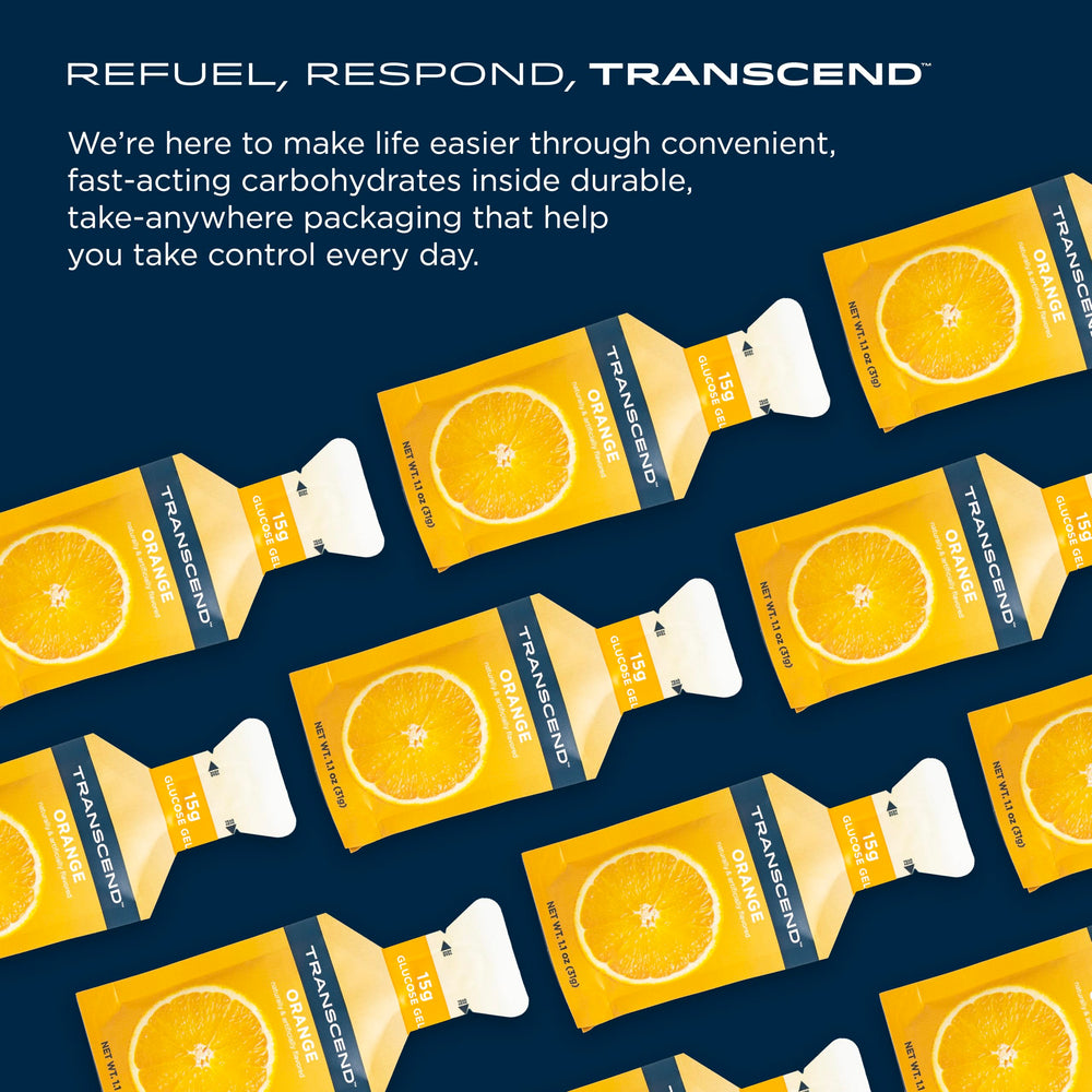Transcend orange gel usage during endurance activity.