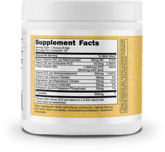 TransformHQ Hydration 42 servings label close up highlighting vitamins and minerals
