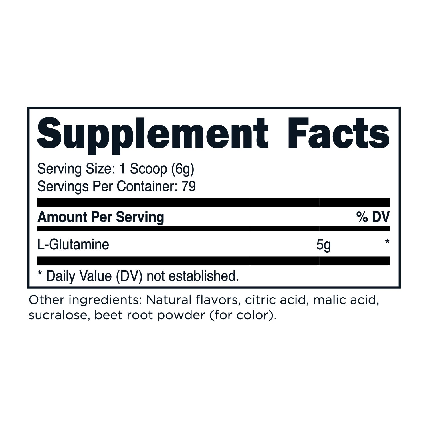 TransformHQ L-Glutamine powder being poured, strawberry lemonade flavor.