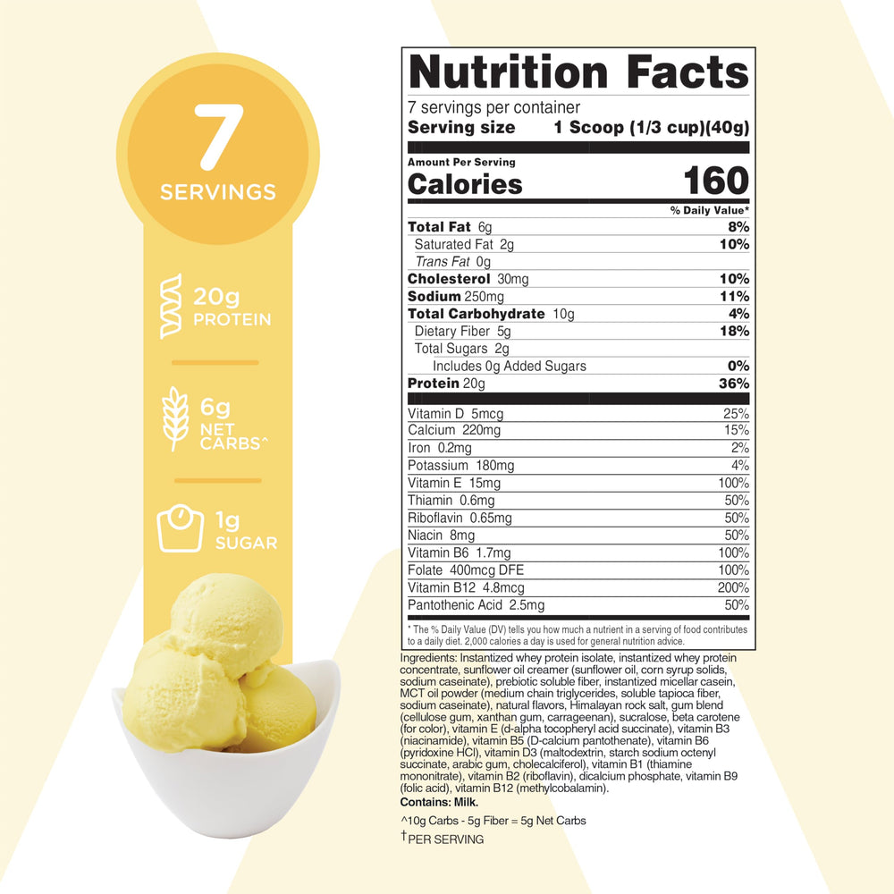 TransformHQ serving scoop enables precise 40.4g portions for consistent shakes.