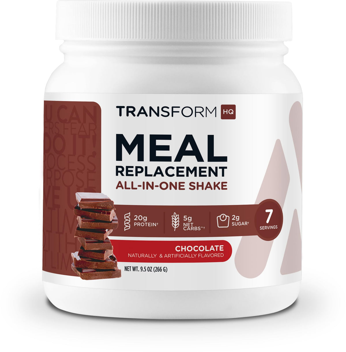 TransformHQ meal replacement bottle front for quick meals