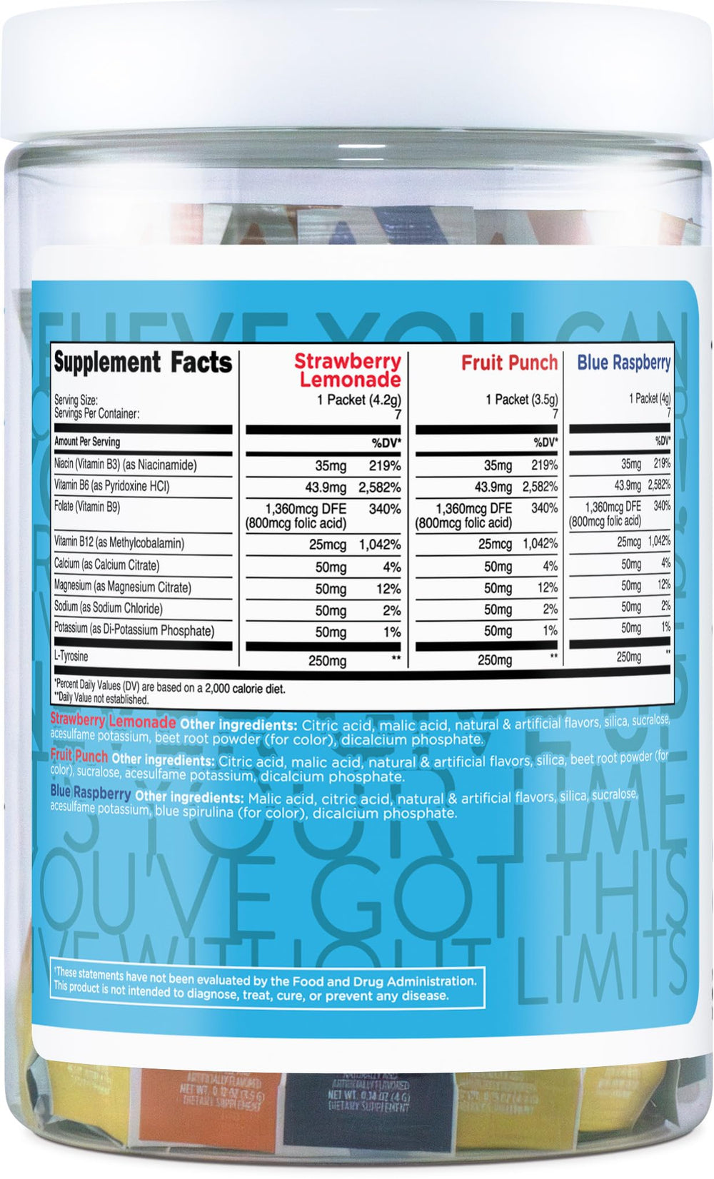 TransformHQ Electrolyte Packets sugar-free formula with vitamins supports daily hydration.