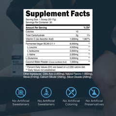 Transparent Labs BCAA Glutamine powder jar emphasizing vegan gluten-free formulation