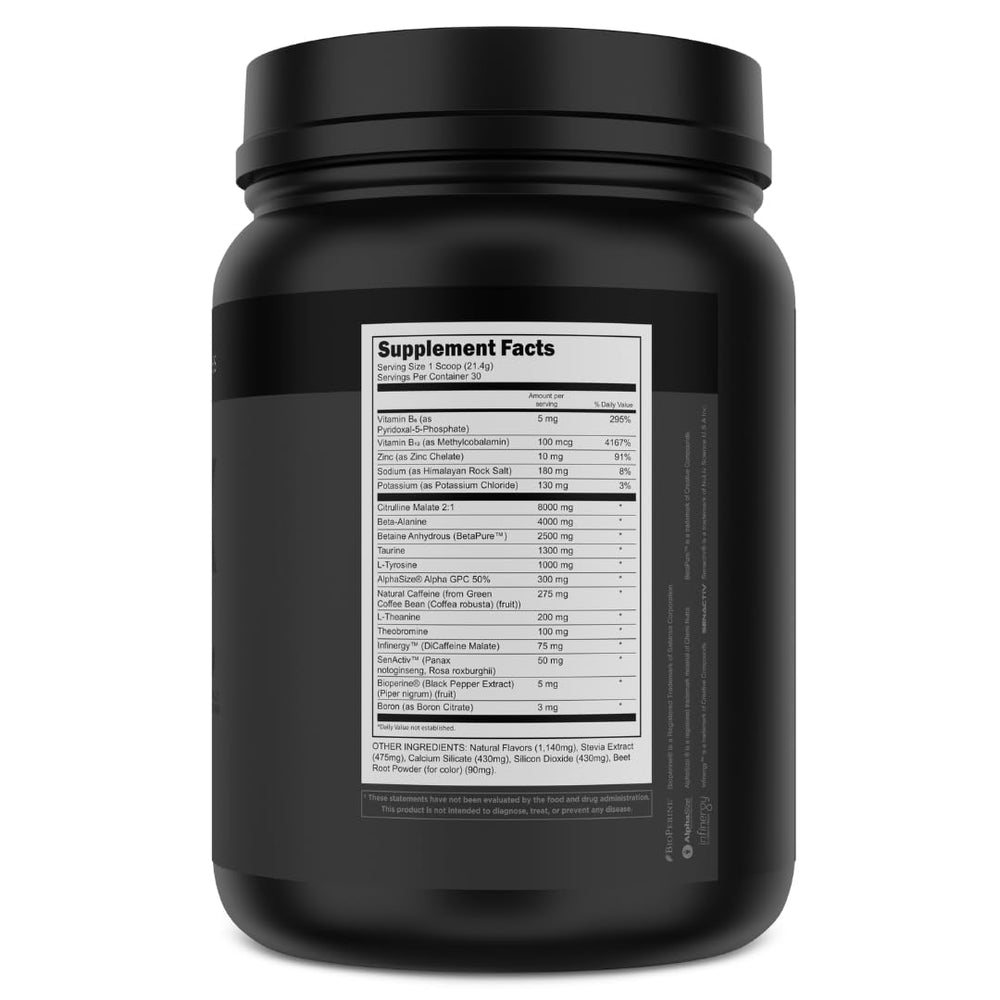 Bulk Black packaging indicating 30 servings for ongoing workouts.