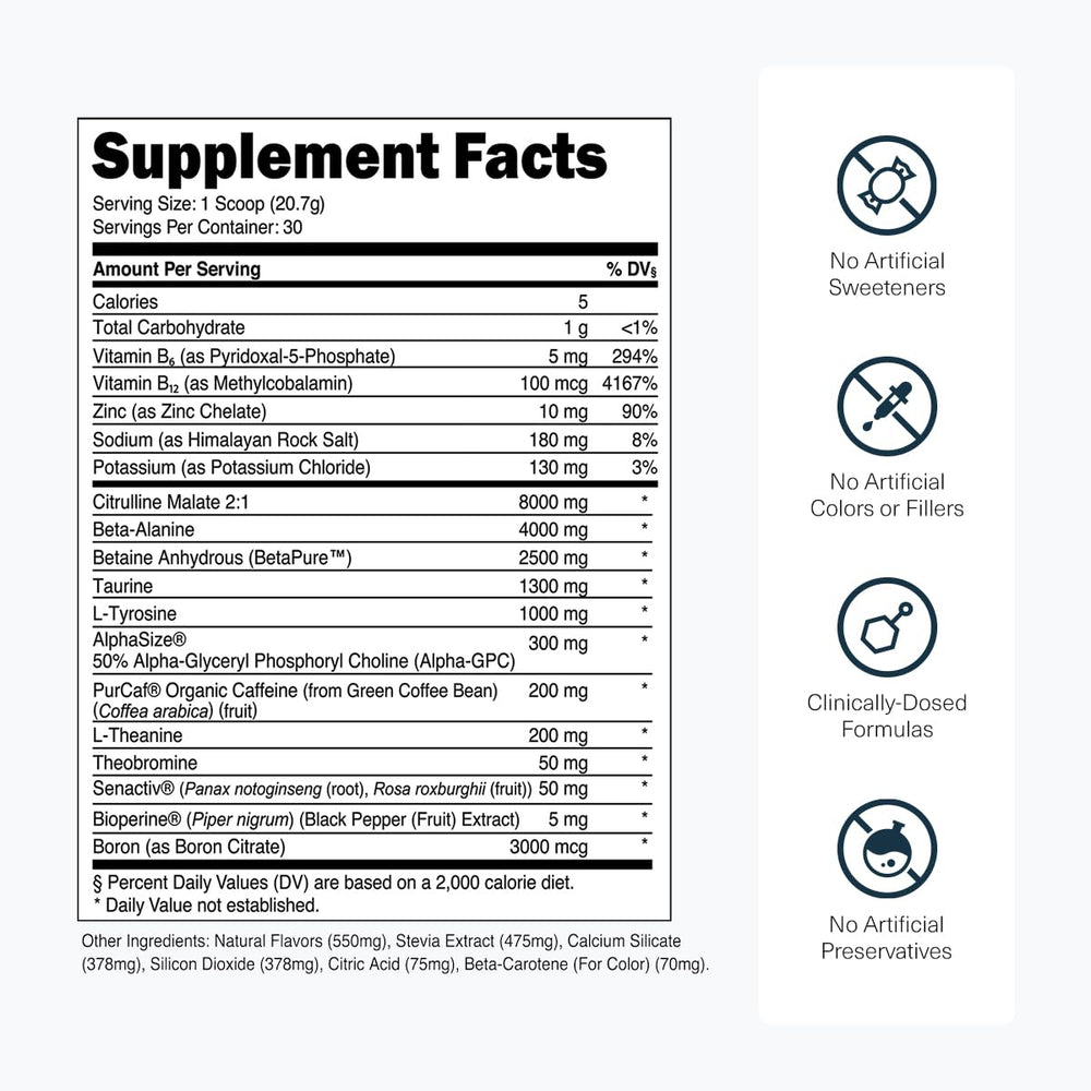 Transparent Labs Bulk Pre-Workout beta-alanine and citrulline blend for endurance